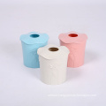 Round Lotus Pattern Cover Plastic Tissue Box Holder Storage Organizer For Home Car Office